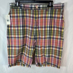 Vintage Polo by Ralph Lauren Shorts Mens 33 Madras Plaid Classics Cotton NEW